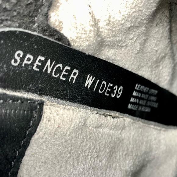 NWOT Miz Mooz Spencer Black Leather Buckle Detail Comfort Boots 39 Wide Moto - Picture 10 of 16